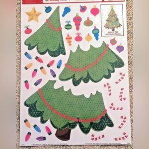 Static Christmas Window Clings Decorate A Holiday Tree New Vinyl